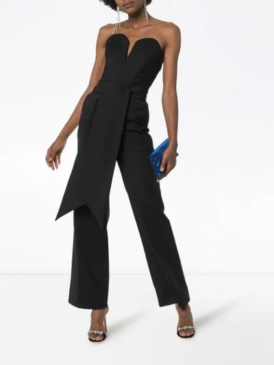 Shop Michael Lo Sordo Lover Tie-waist Jumpsuit In Black