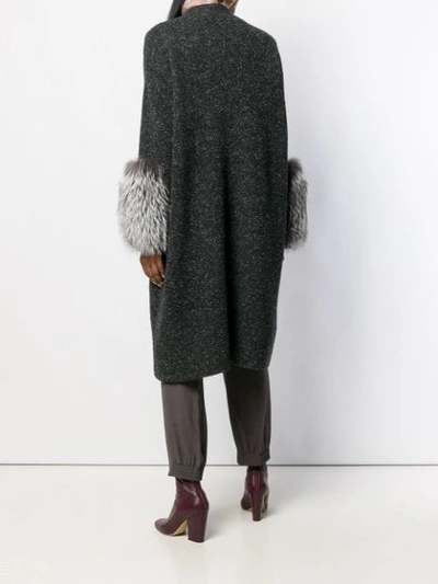 Shop Agnona Loose-fit Cardi-coat In K70 Antracite