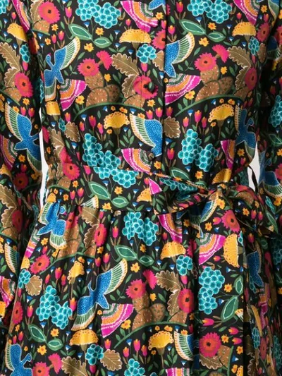 Shop La Doublej Dragon Flower Print Shirt Dress In Multicolour