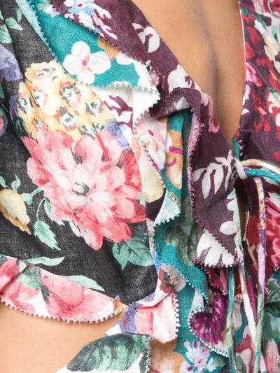 ZIMMERMANN FLORAL PRINT DRESS - 绿色