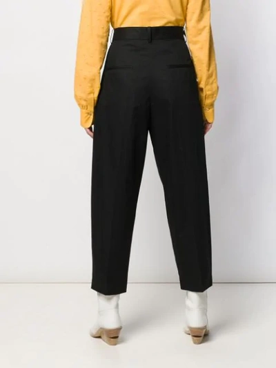 Shop Isabel Marant Fitted Waist Trousers In Black