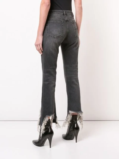 Shop R13 Distressed Bootcut Jeans In Black