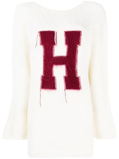 Shop Tommy Hilfiger Hilfiger Collection H Oversized Sweater - White