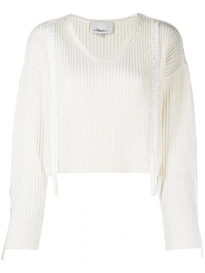 Shop 3.1 Phillip Lim Cropped Knitted Jumper - Neutrals