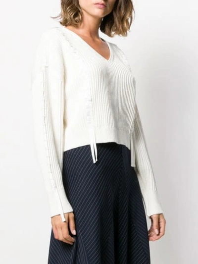 Shop 3.1 Phillip Lim Cropped Knitted Jumper - Neutrals