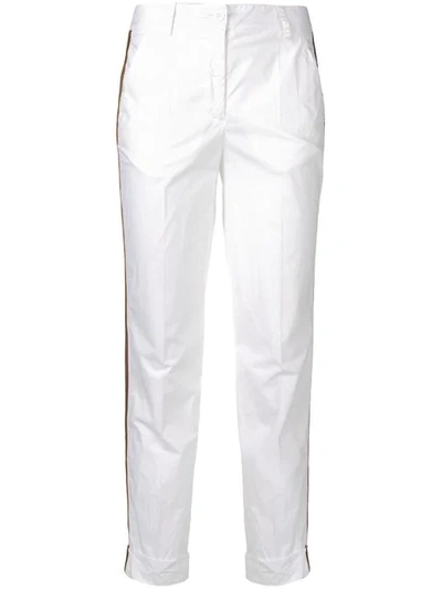 Shop P.a.r.o.s.h Side Stripe Trousers In White