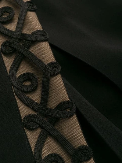 Shop Fendi Front Zipper Fitted Skirt In Black