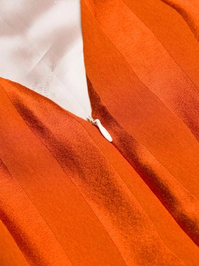 Shop Golden Goose Contrasting Stripped Jumpsuit In Orange