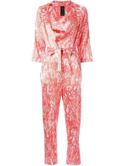 Shop Zero + Maria Cornejo Abstract Print Jumpsuit In Pink