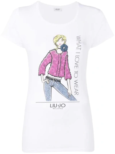 Shop Liu •jo Liu Jo Printed T-shirt - White