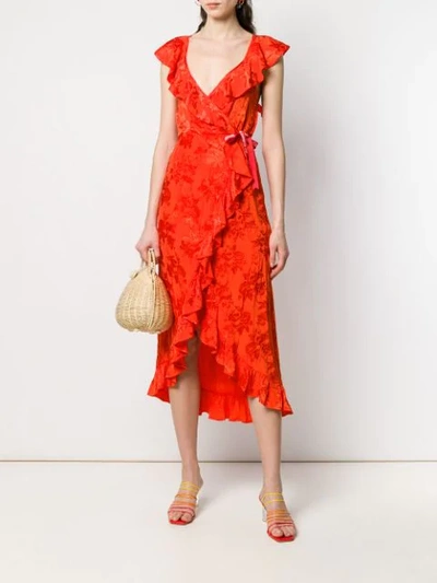 Shop Aniye By Wrap-around Lace Dress - Orange