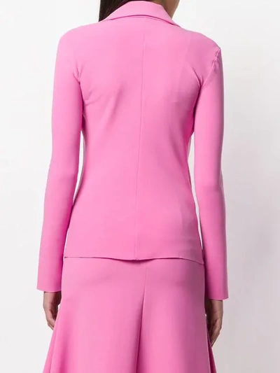 Shop A.w.a.k.e. Oversized Pointed Collar Shirt In Pink