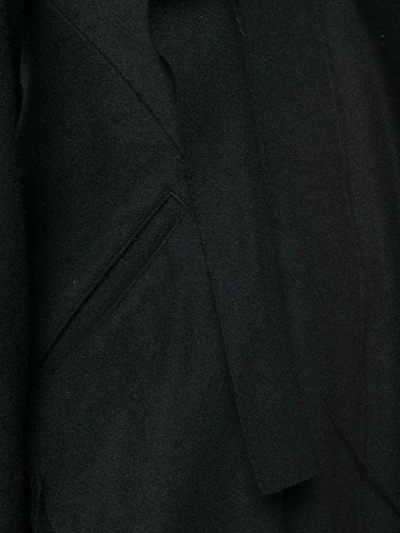 Shop Yohji Yamamoto Flared Midi Coat In Black