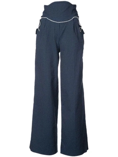 Shop Rosie Assoulin High-waisted Trousers - Blue