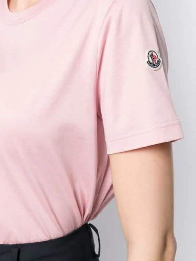 MONCLER ROUND NECK T-SHIRT - 粉色