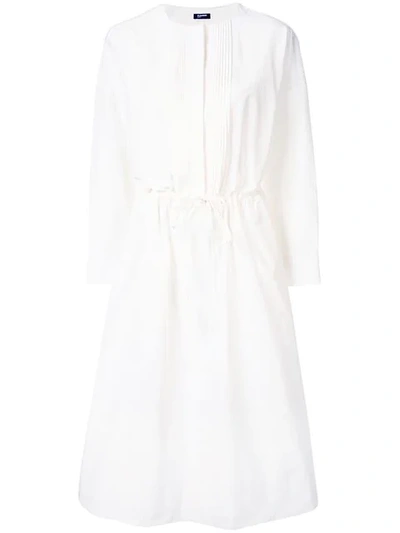 Shop Jil Sander Long-sleeve Flared Dress In White