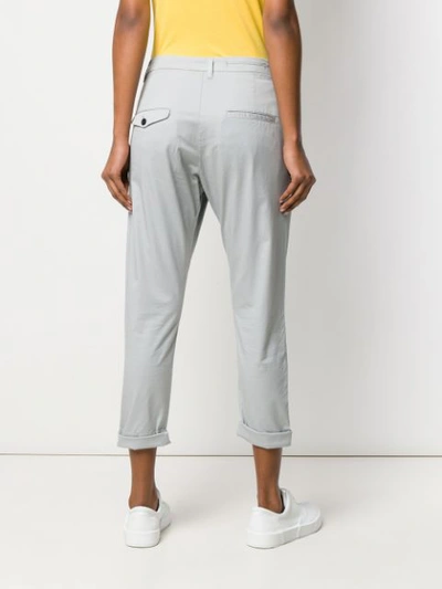 Shop Hope Cropped Slim Fit Trousers In Blue