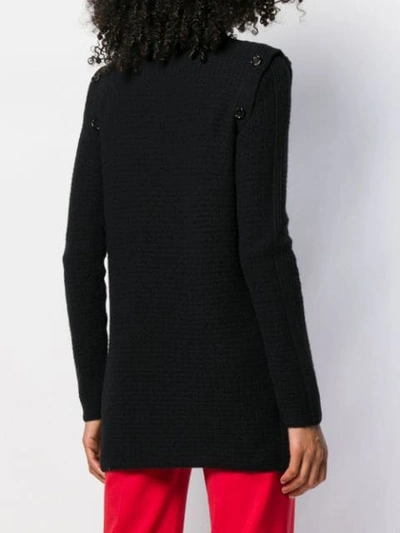 Shop Marni Side Slit Sweater In Black