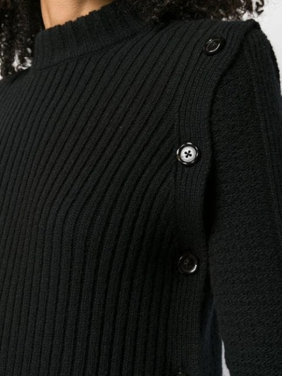 Shop Marni Side Slit Sweater In Black