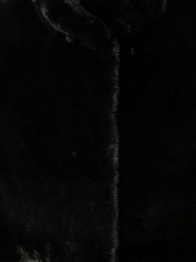 Shop Liska High-collar Coat In Black Glama