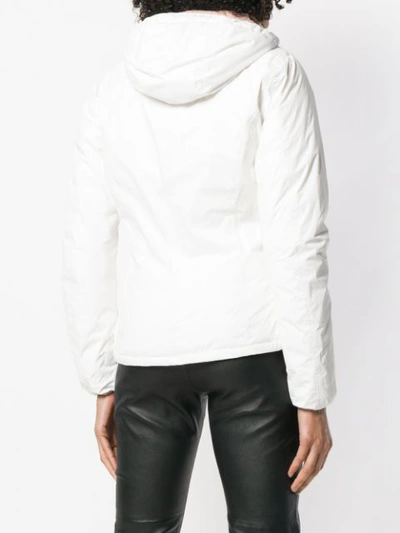 Shop K-way Hooded Padded Jacket - White