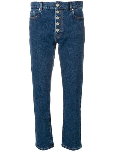 Shop Joseph Button-up Jeans In Blue