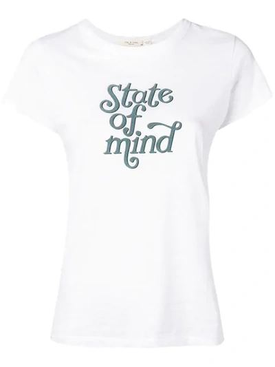 Shop Rag & Bone State Of Mind T-shirt In White