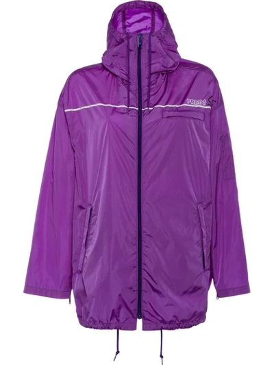 Shop Prada Nylon Gabardine Jacket In F0390 Amethyst