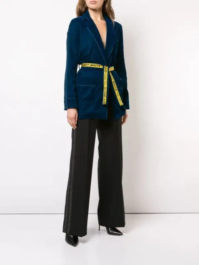 OFF-WHITE LOGO细节长裤 - 黑色