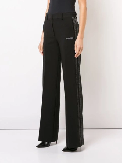 OFF-WHITE LOGO细节长裤 - 黑色