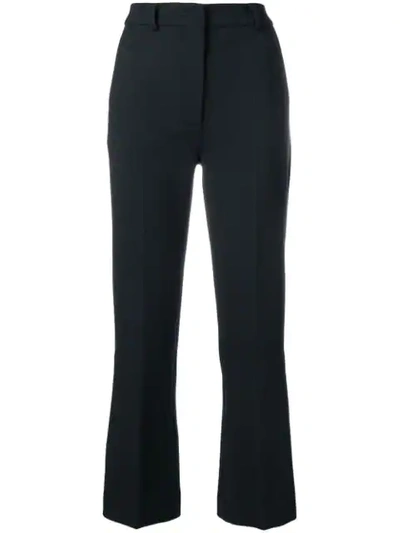 Shop Sportmax Tailored Bootcut Trousers - Blue