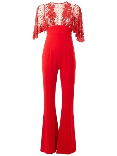 Zuhair Murad Exposed Back Jumpsuit In Red