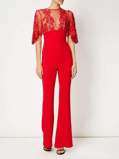 Zuhair Murad Exposed Back Jumpsuit In Red
