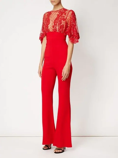 Zuhair Murad Exposed Back Jumpsuit In Red