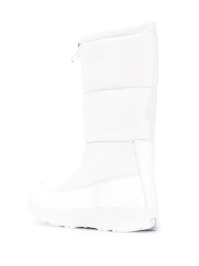 Shop Prada Padded Moon Boots In White