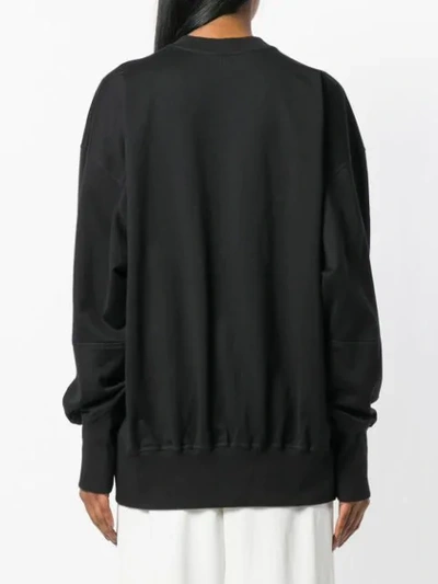 Shop Y-3 Adidas X Yohji Yamamoto Sashiko Slogan Sweater - Black