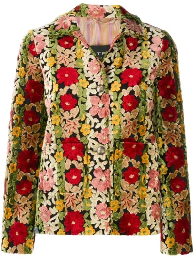 Shop Etro Floral Embroidered Jacket In 1