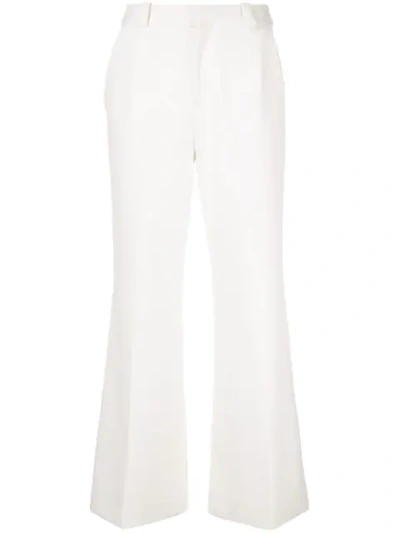 Shop Roland Mouret Dilman Flare Trousers In White