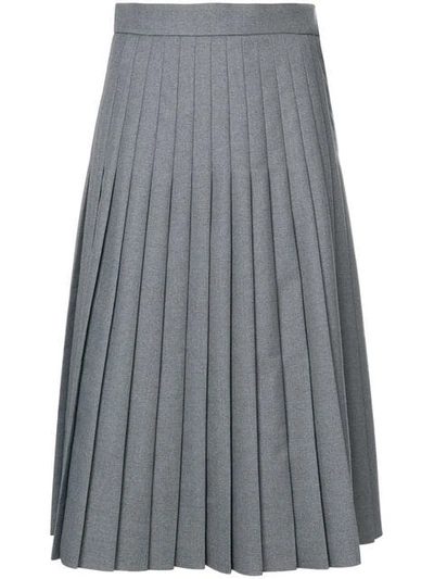 Shop Thom Browne School Uniform Pleated Skirt In Grey