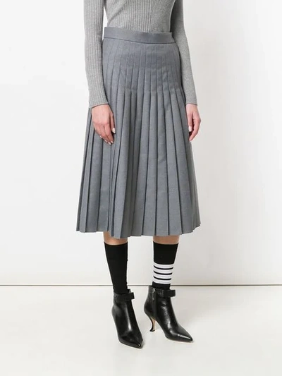 Shop Thom Browne School Uniform Pleated Skirt In Grey