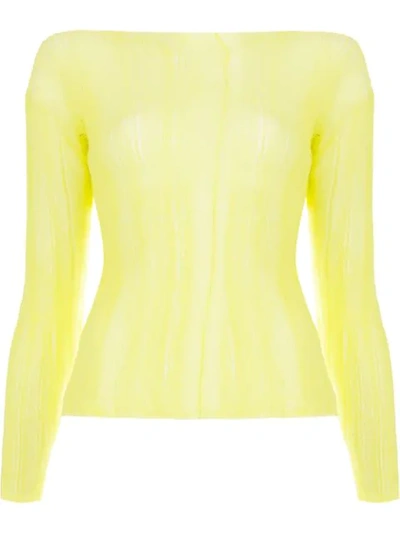 Shop Aalto Dropped Shoulder Top In Yellow