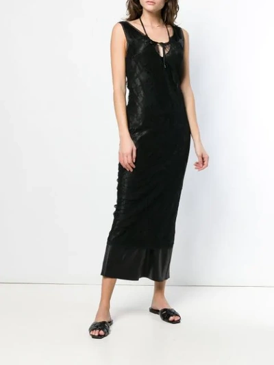 Pre-owned Dior 2000s  Double Layered Long Dress In Black