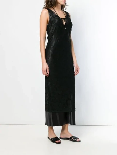 Pre-owned Dior 2000s  Double Layered Long Dress In Black