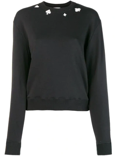 Shop Saint Laurent Klassisches Sweatshirt - Schwarz In Black