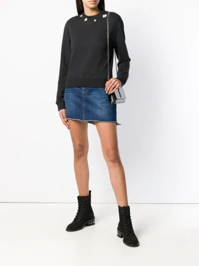 Shop Saint Laurent Klassisches Sweatshirt - Schwarz In Black