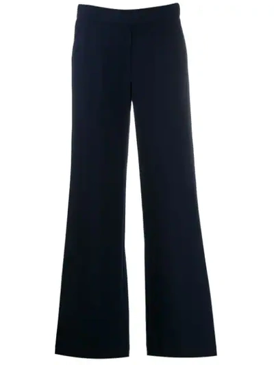 Shop P.a.r.o.s.h Flared Trousers In Blue
