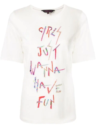 Shop Manish Arora Besticktes T-shirt - Weiss In White