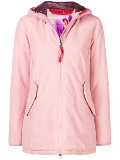 Shop Freedomday Short Hooded Jacket In Pink