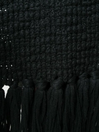 Shop Antonino Valenti Fringed Cardi-coat - Black