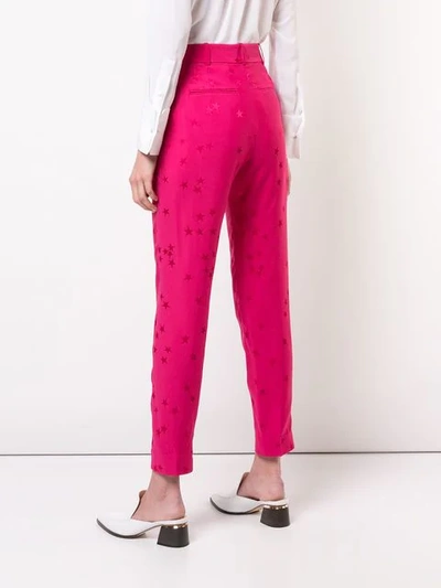 Shop Equipment Star Print Trousers In Pink